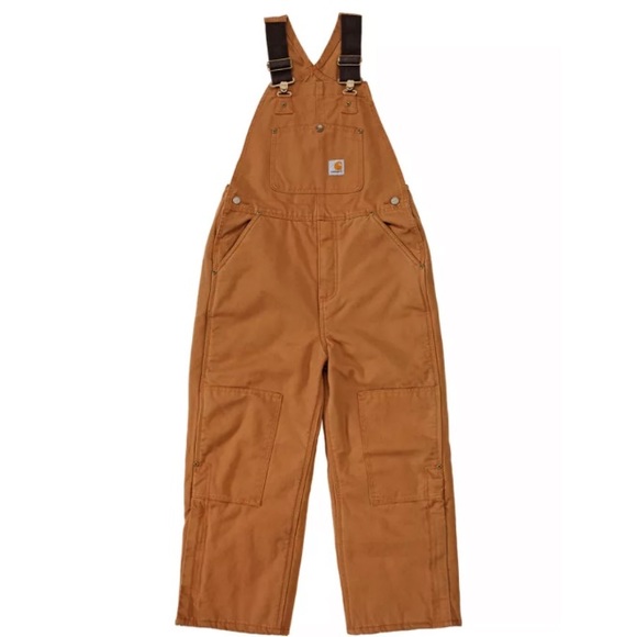 Carhartt Other - Carhartt Washed Duck Lined Bib Overalls for Boys size 10 color: Carhartt brown